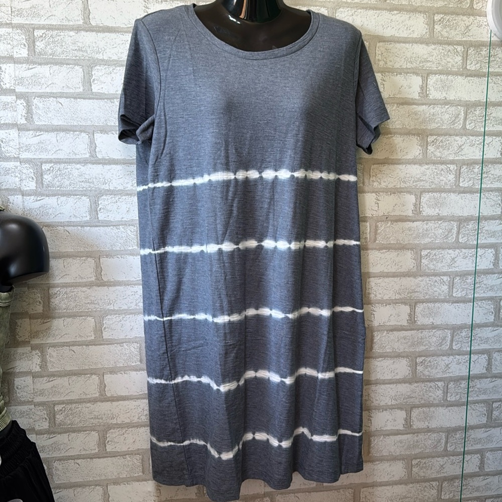 Blue Tie Dye Jersey Dress